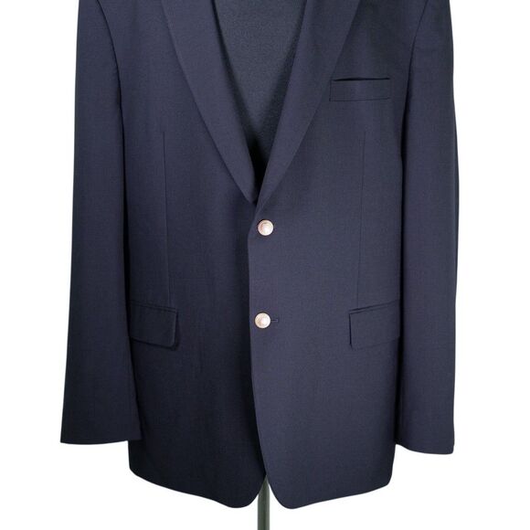 Jos. A. Bank Mens Blazer 48L Navy Blue Wool Sport Coat Traditional Fit Jacket - Picture 8 of 10